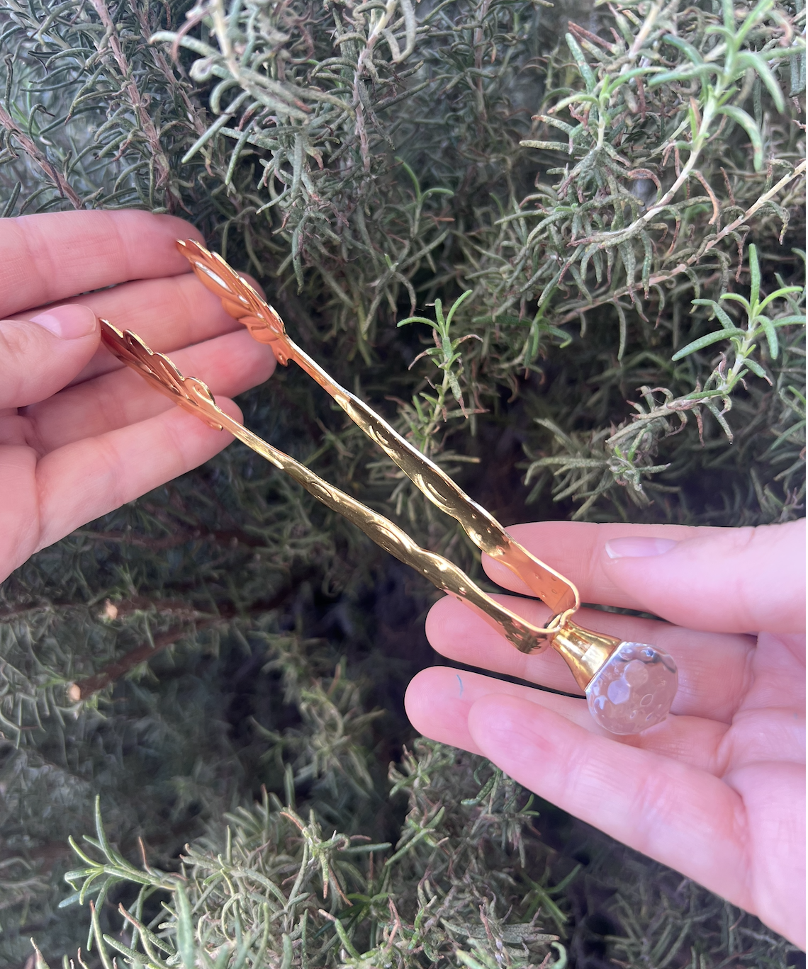 Pinzas para carbón⎮Hoja dorada